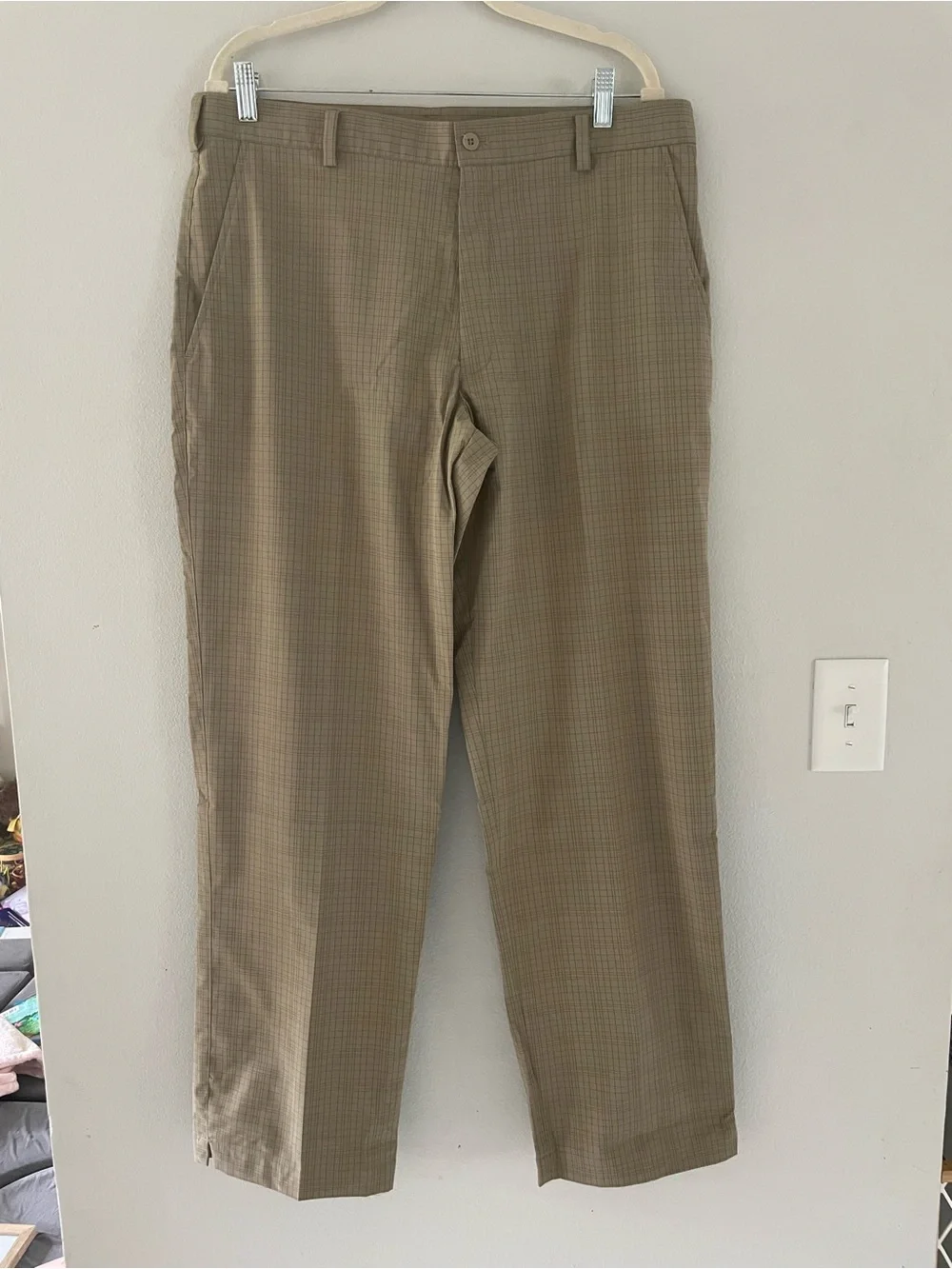 Men's Nike Golf Tan Plaid Pants